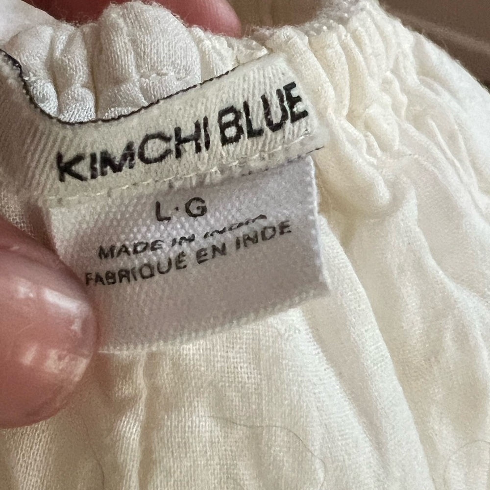 Kimchi Blue Cream Smocked Peasant Dress - Picture 3 of 3
